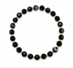  Bratara Agata Sardonix Cub Fatetat 7x7 mm Diametru 63 mm 1 Buc