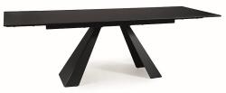 SIGNAL MEBLE Salvadore Ceramic étkező asztal fekete láb/ fekete shara noir ((160-240)X90)