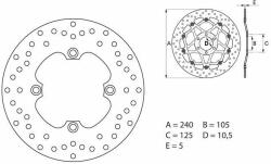 BREMBO Oro Fix féktárcsa - 68B40780 BREMBO Fékrendszer és alkatrészei Fékbetétek, fékpofák és féktárcsák Féktárcsák