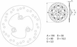 BREMBO Oro Fix féktárcsa - 68B40716 BREMBO Fékrendszer és alkatrészei Fékbetétek, fékpofák és féktárcsák Féktárcsák