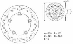 BREMBO Oro Fix féktárcsa - 68B40750 BREMBO Fékrendszer és alkatrészei Fékbetétek, fékpofák és féktárcsák Féktárcsák