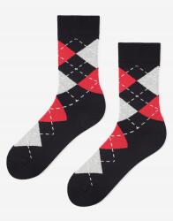 Marilyn Rhombus rombuszmintás pamut férfi zokni Marilyn black/red/green 41/45