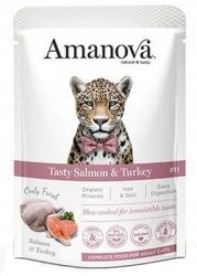 Amanova Cat Tasty Salmon & Turkey lazac és pulyka tasak 85g [P11]