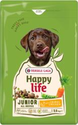 Versele-Laga Happy Life Junior with Chicken - Kiegyensúlyozott eledel csirkehússal - élénk, növekedésben lévő kölyökkutyáknak - 2, 5 kg