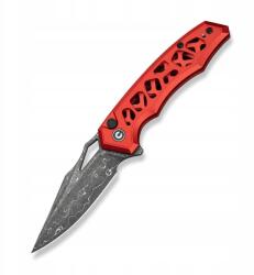WEKNIFE Civivi Anaaki Red Alumínium összecsukható kés, Damascus (C24039-DS1) (C24039-DS1)