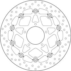 BREMBO Oro lebegő féktárcsa - 78B40893 BREMBO Fékrendszer és alkatrészei Fékbetétek, fékpofák és féktárcsák Féktárcsák
