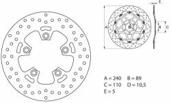BREMBO Oro Fix féktárcsa - 68B40771 BREMBO Fékrendszer és alkatrészei Fékbetétek, fékpofák és féktárcsák Féktárcsák