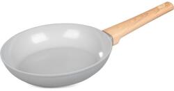 Magic home Tigaie ceramica cu maner lemn, rotunda, 24 cm, MagicHome Harmony (8010065)