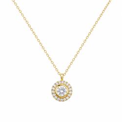 ElectraStore Colier Angelic Auriu Cu Pandantiv Zirconia (C5106)