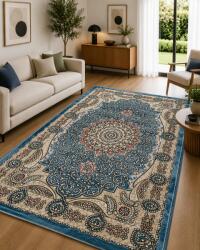 Queen Covor Clasic, Queen 10220, Albastru, Diverse Dimensiuni , 1250 gr mp (4780037650763) Covor