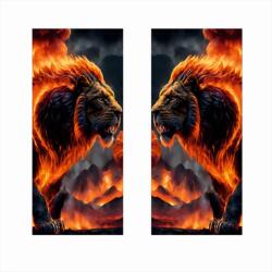  Set 2 stickere decorative pentru stalpii usilor auto, model Leu, 50 x 22 cm (SSU-11)