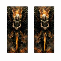  Set 2 stickere decorative pentru stalpii usilor auto, model înger, 50x22 cm (SSU-22)