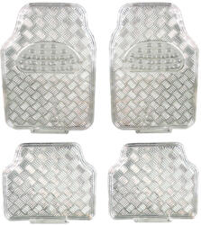  Covorase auto universale Diamond crom argintiu, set 4 bucati (T1896)