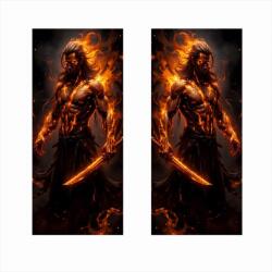  Set 2 stickere decorative pentru stalpii usilor auto, print HD, 50x22 cm (SSU-20)
