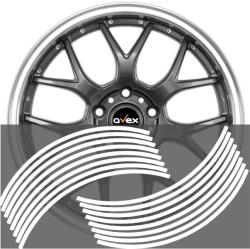  Set 16 inele autocolante pentru jante, alb lucios, 13-19 inch (DJNT-07)