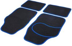  Set 4 covorase auto universale din mocheta, negre cu margine albastra (GPT001)