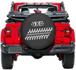  Husa roata de rezerva 4x4 neagra din imitatie piele, 15 inch (T180817-1)
