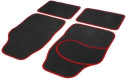  Set 4 covorase auto universale din mocheta, negre cu margine rosie (GPT002)