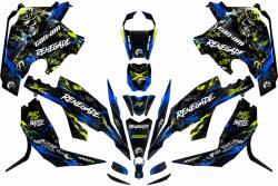 AFM Kit Colant ATV Can-Am Renegade 1000R , Stickere Predecupate, Colant Laminat Premium, Albastru-Negru (C47506)