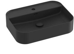 RAVAK Ceramic 550 R Slim Shelf kerámia mosdó, matt fekete (RAV-XJX0D155004)