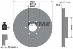 TEXTAR féktárcsa TEXTAR 92296503 for MERCEDES-BENZ, NISSAN (92296503)