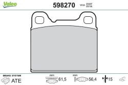 VALEO Fékbetét készlet VALEO 598270 for VOLVO (598270)