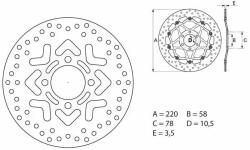 BREMBO Oro Fix féktárcsa - 68B40759 BREMBO Fékrendszer és alkatrészei Fékbetétek, fékpofák és féktárcsák Féktárcsák