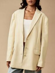 Missguided Krémszínű Hosszú Ujjú Blézer Gombos Missguided S