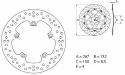 BREMBO Oro Fix féktárcsa - 68B407C3 BREMBO Fékrendszer és alkatrészei Fékbetétek, fékpofák és féktárcsák Féktárcsák