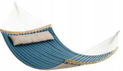 SONGMICS Kétszemélyes Függőágy Bambusz Rúddal És Párnával 200x140cm Kék (GDC34QW)