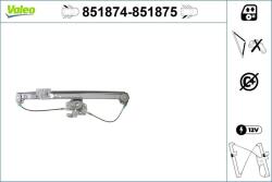 VALEO Mecanism actionare geam VALEO 851875 (851875)