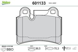 VALEO set placute frana, frana disc VALEO 601133 (601133)