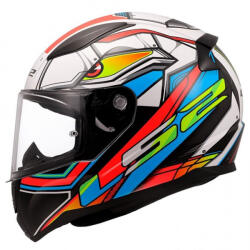 LS2 Rapid II Xdron Gloss White/Neon Orange Cască Moto Față întreagă ECE 22.06 1300gr 16353 50 02 (02)