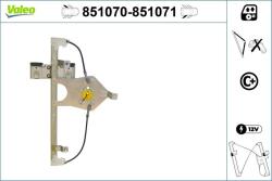 VALEO Mecanism actionare geam VALEO 851071 (851071)