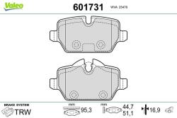 VALEO set placute frana, frana disc VALEO 601731 (601731)