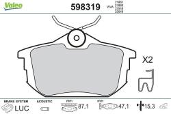 VALEO set placute frana, frana disc VALEO 598319 (598319)