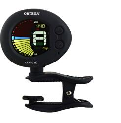 ORTEGA GUITARS Acordor Clip Ortega OCAT-2BK, Afișaj Multicolor și Metronom, Negru (61851)