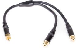  Cablu adaptor audio Master Audio RCA100, RCA tată la 2 RCA mamă, 30 cm