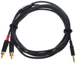  Cablu audio Cordial CFY 1.5 WCC, Jack 3, 5 mm tată-2x RCA tată, 1, 5 m