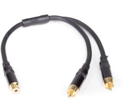  Cablu Y RCA Master Audio RCA099, 2x RCA tată - RCA mamă, 30 cm