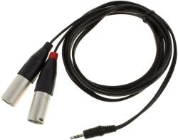 Dreitec Cablu audio Y Dreitec, Jack 3, 5 mm stereo la 2x XLR tată, 3 m (187437)