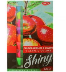 Daco Set Culori Acrilice Fluorescente Daco, 8 Tuburi, 36 ml, Diverse Culori (6425871035502)
