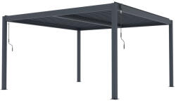 G21 Austin Premium 4x4 m bioklimatikus pergola, antracit alumínium (BP-G21-4X4M-ALU) - plazaweb