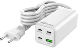 MediaRange HÁLÓZATI TÖLTŐÁLLOMÁS 3xUSB-C/1xUSB-A PD 3.0 QC 3.0 100W FEHÉR (MRMA124)