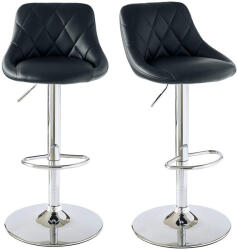 Timelesstools 2 db háttámlás bárszék, 2 színben-fekete (HOP1001126-1)