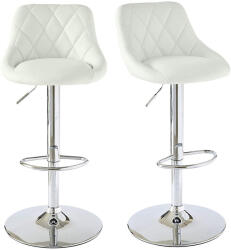 Timelesstools 2 db háttámlás bárszék, 2 színben-fehér (HOP1001126-2)