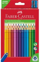 Faber-Castell Színes ceruza készlet háromszögletű + hegyező Jumbo Junior Faber-Castell 30klf. szín (FC116530) (FC116530)