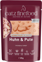 Catz Finefood 32x85g catz finefood finom filék Csirke & pulyka nedves macskatáp