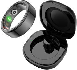 Colmi R02 okosgyűrű, 8-as méret, 18, 1mm (fekete) + töltőtok (R02 BLACK 8 (CASE))