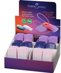 Faber-Castell Radír műanyag tartóban mini színátmenetes SLEEVE Faber-Castell égkék-rózsa, türkiz-kék, piros-lila (FC182480) (FC182480)
